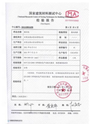 国家建筑材料测试中心检查报告